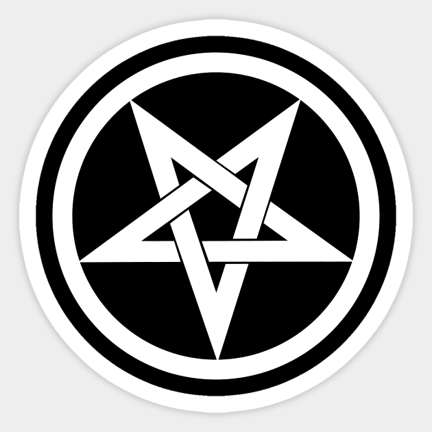 Woven Inverted Pentagram Sticker by RainingSpiders